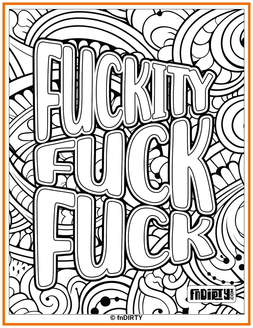 Fuckity Fuck Fuck Coloring Page